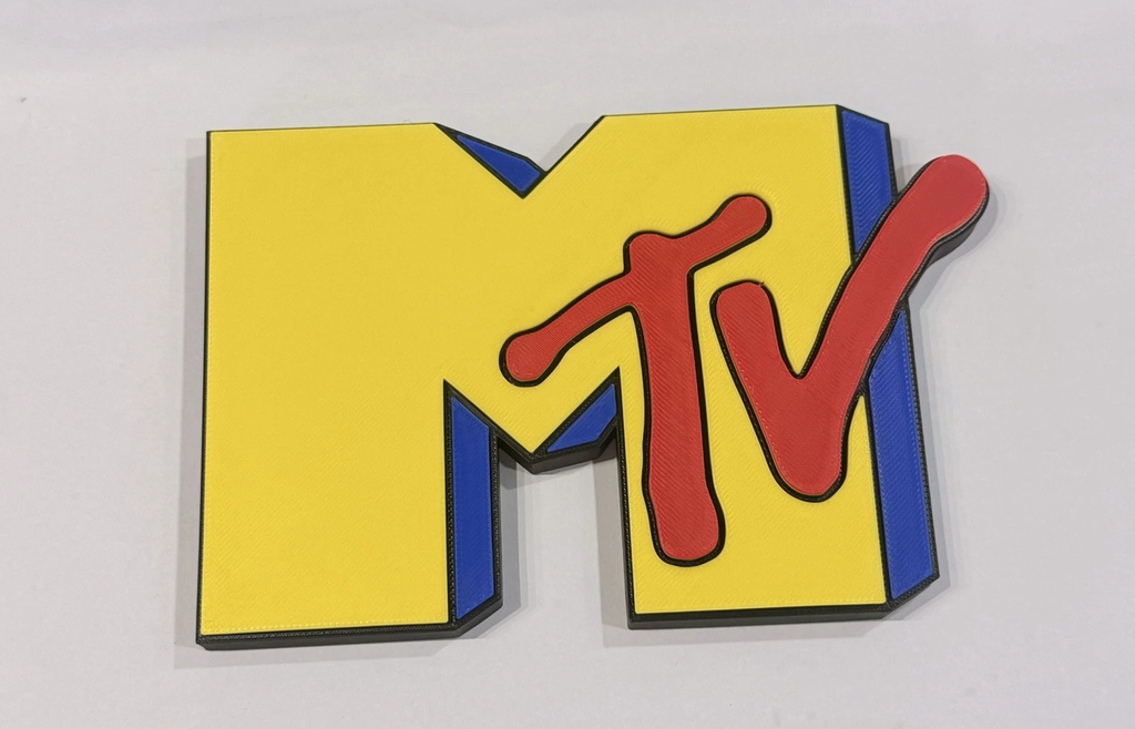 Decorative MTV Music Television Self Standing sign logo display POP 3D music