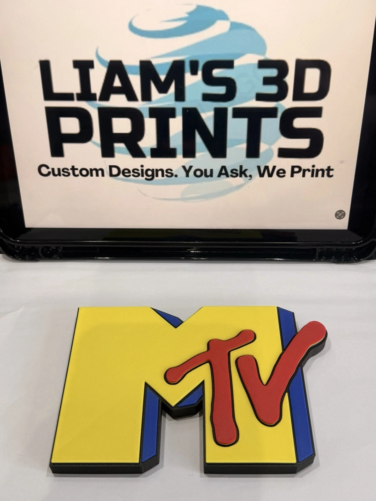 Decorative MTV Music Television Self Standing sign logo display POP 3D music