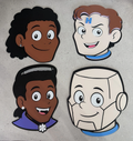 Decorative Red Dwarf Character Faces wall logo Sign Display