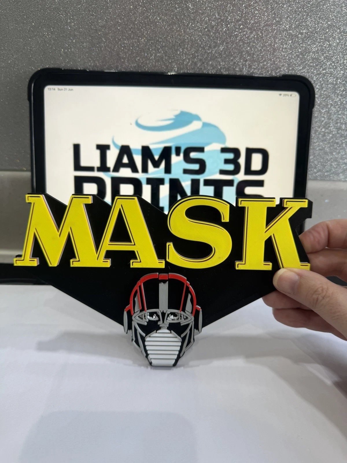 Decorative MASK TV Wall Plaque logo Sign Display Pops 3D Print