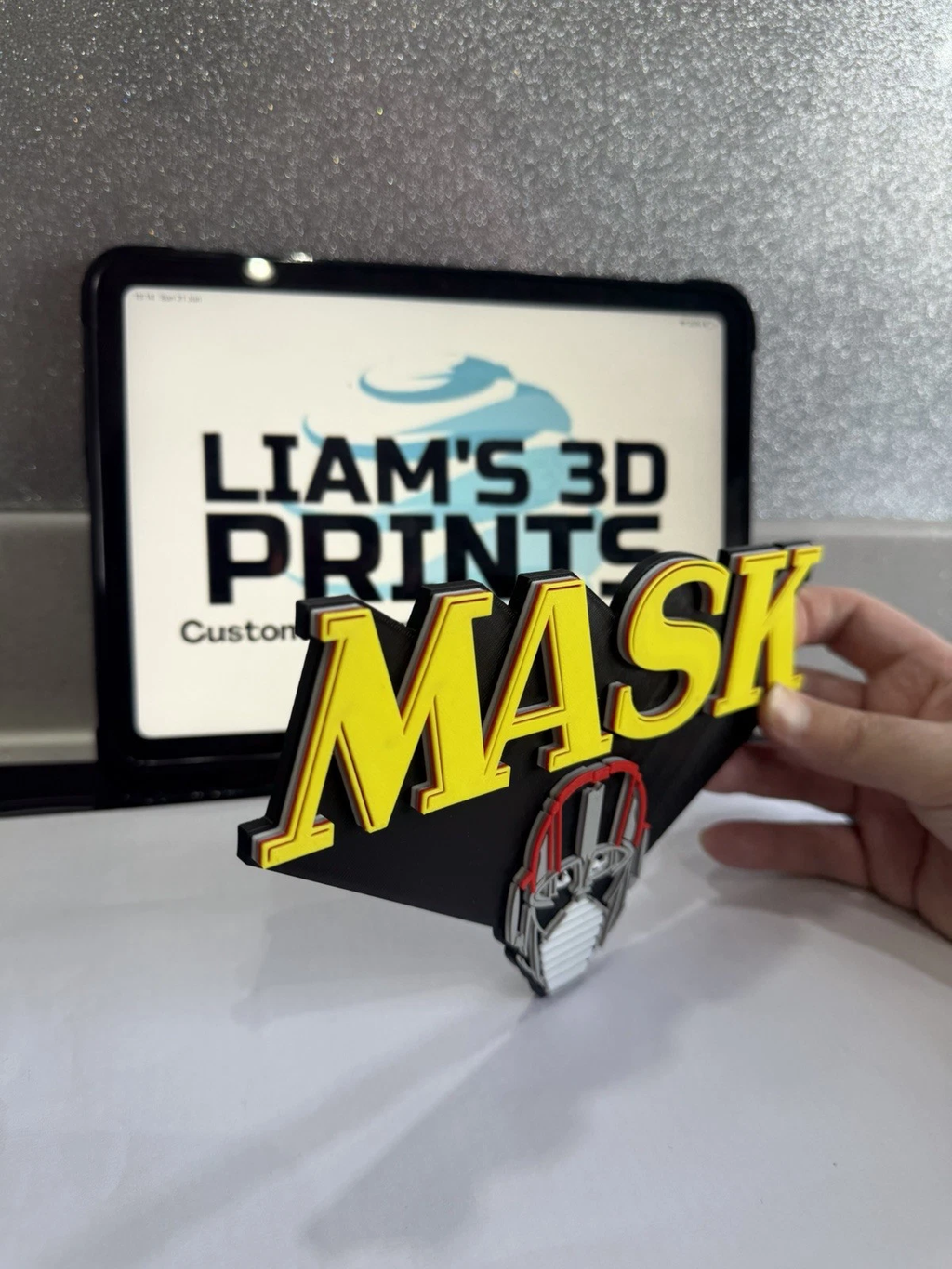Decorative MASK TV Wall Plaque logo Sign Display Pops 3D Print