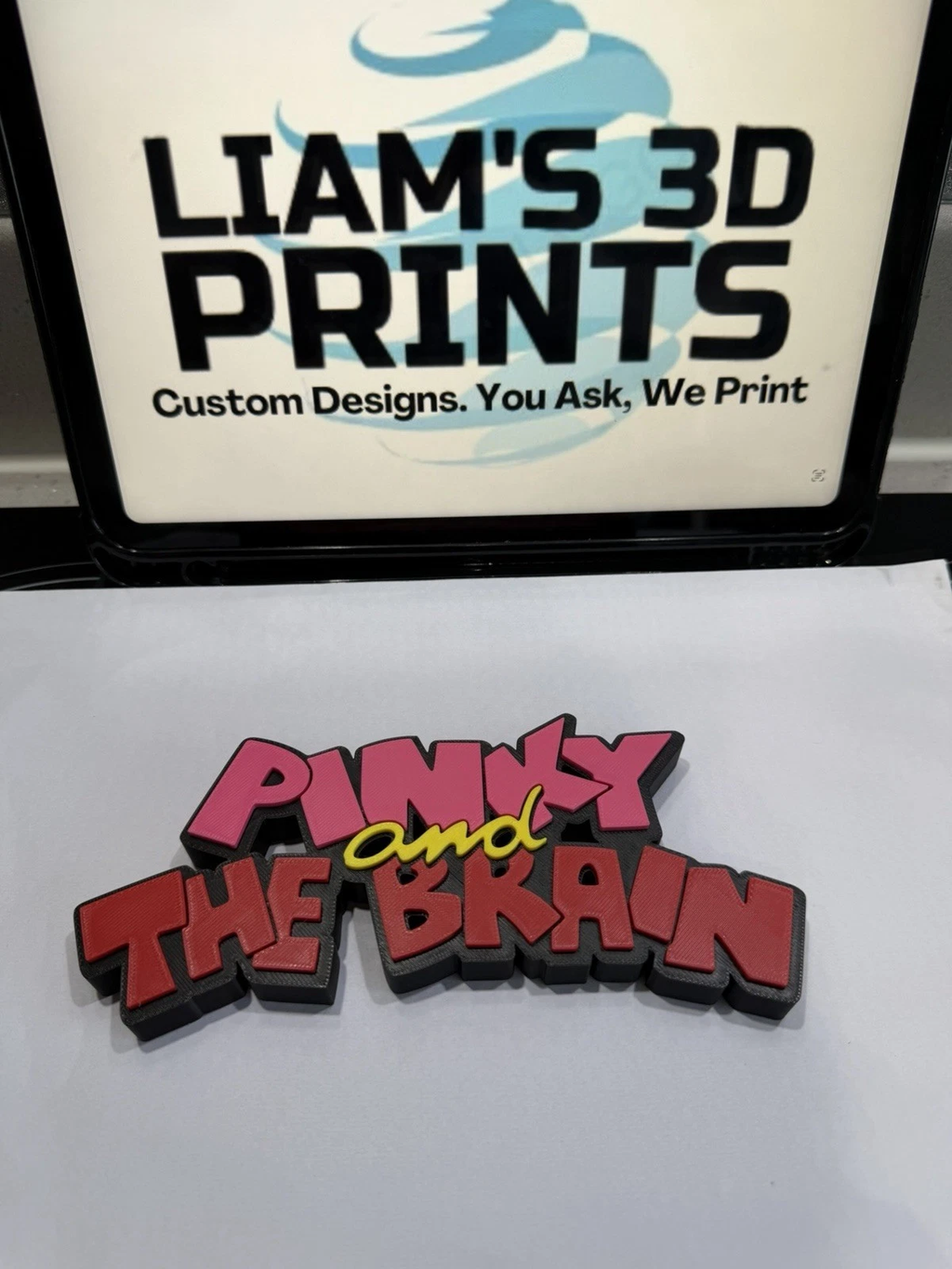 Decorative Pinky and The Brain TV Cartoon Retro Kids logo Sign Display Pop