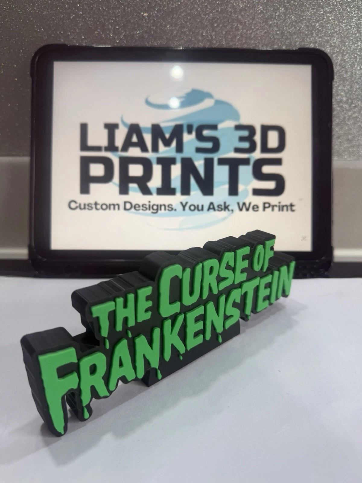 Decorative The Curse Of Frankenstein Film TV logo Sign Display Pops Horror