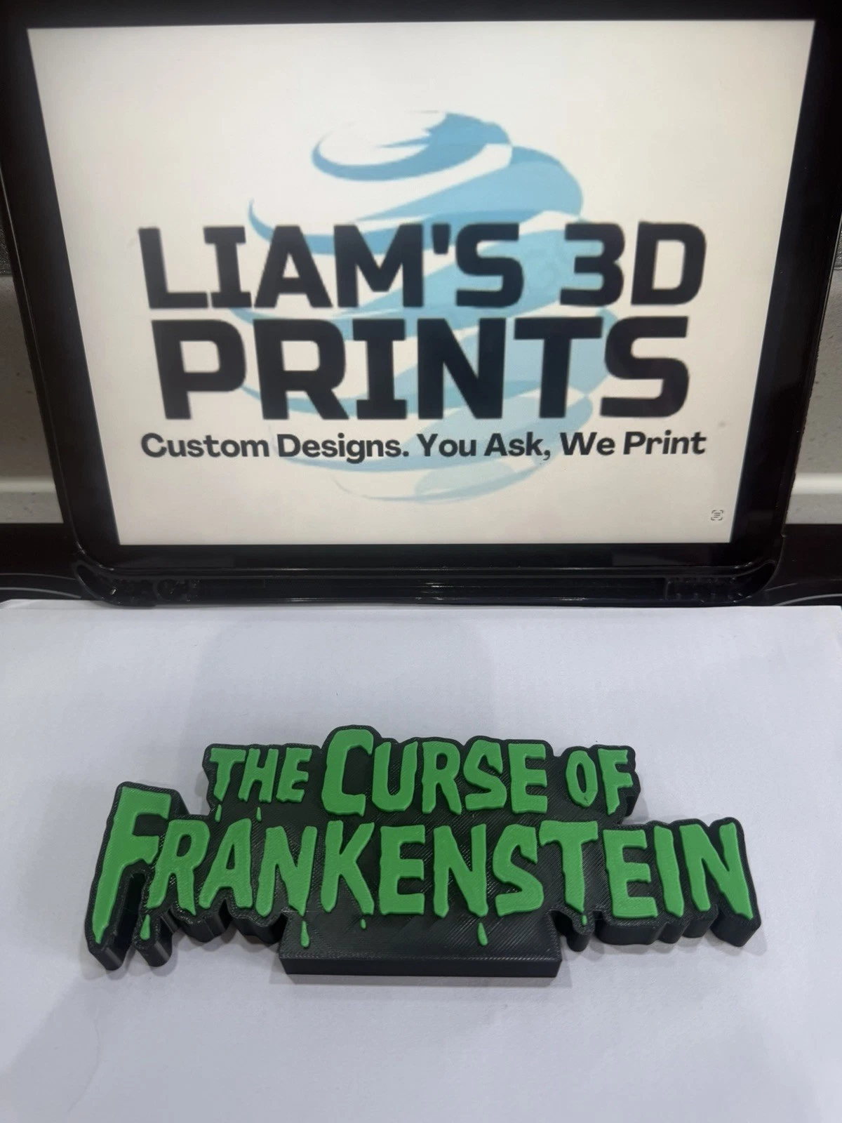 Decorative The Curse Of Frankenstein Film TV logo Sign Display Pops Horror