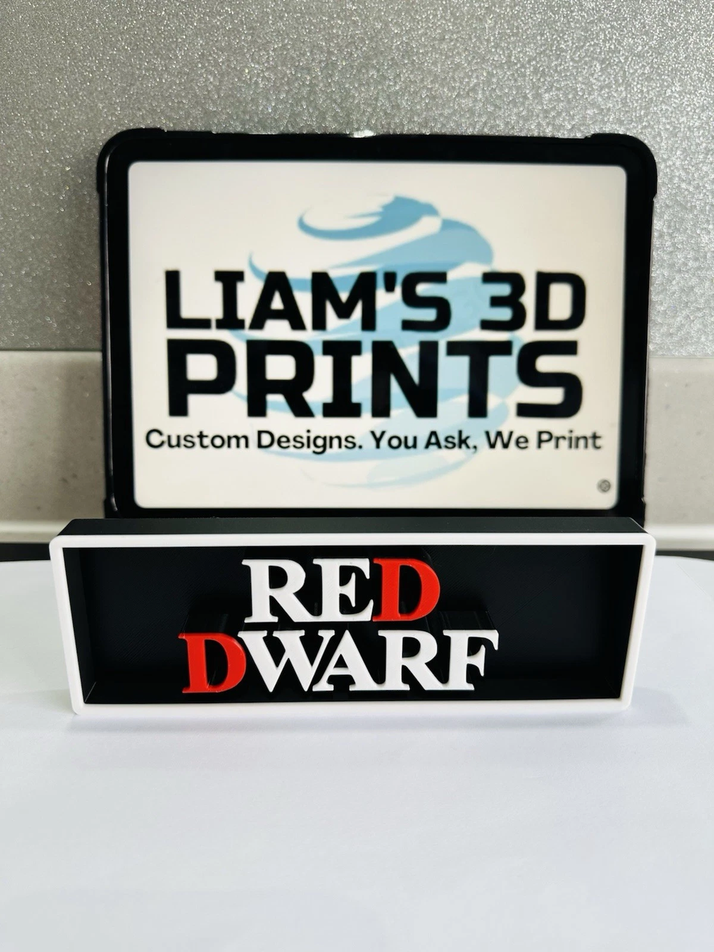 Decorative Red Dwarf Film Logo Sign Display Cinema s17.5cm L22cm