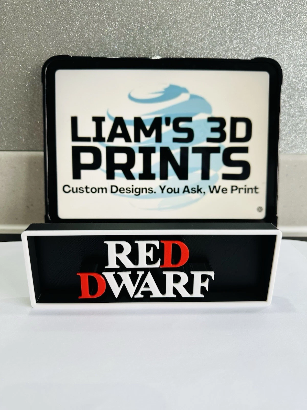 Decorative Red Dwarf Film Logo Sign Display Cinema s17.5cm L22cm