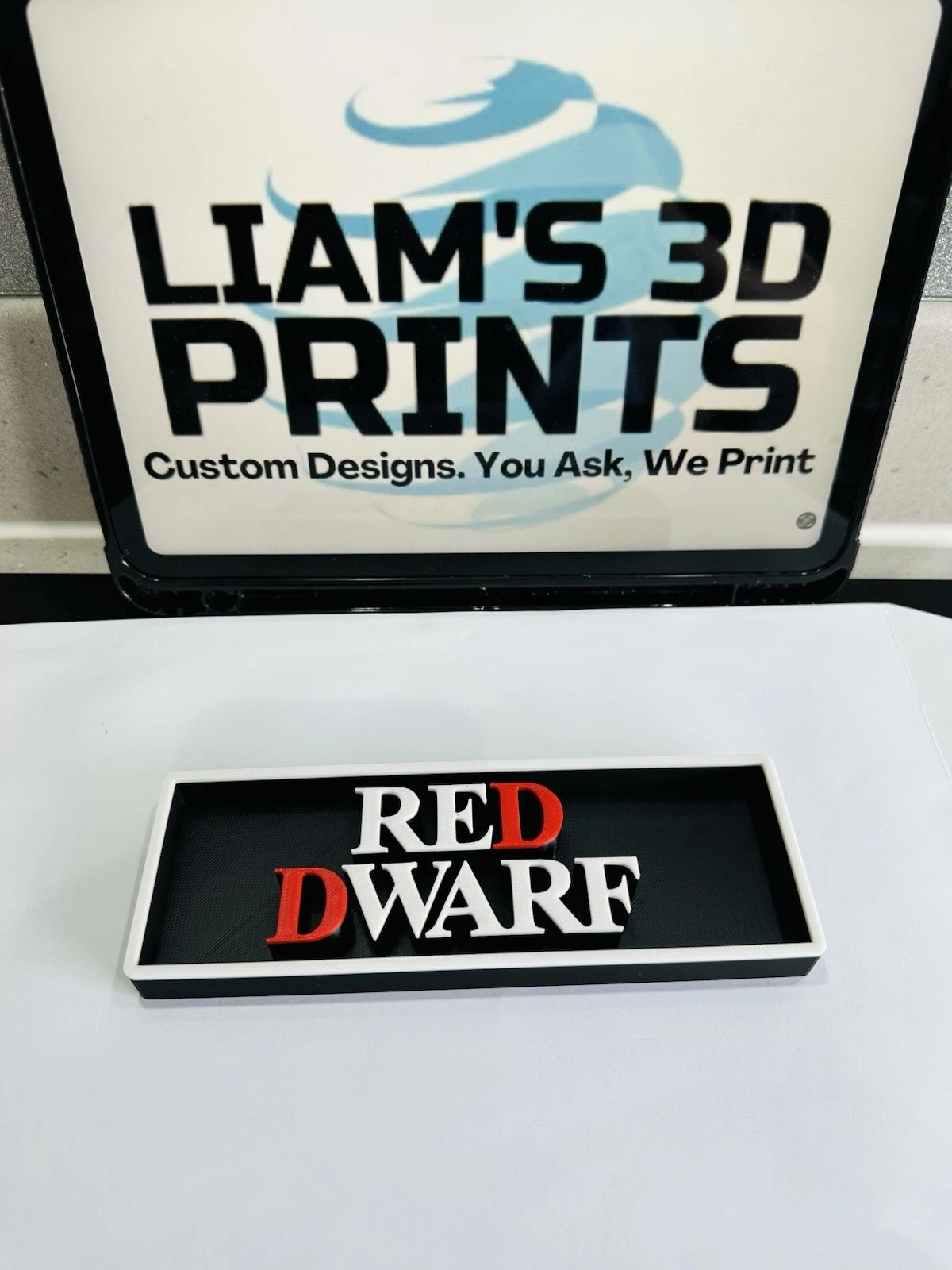 Decorative Red Dwarf Film Logo Sign Display Cinema s17.5cm L22cm
