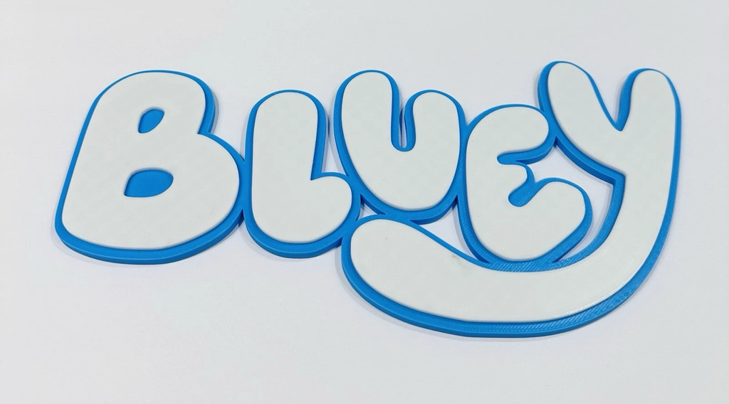 Decorative Bluey Tv logo Sign Display Wall