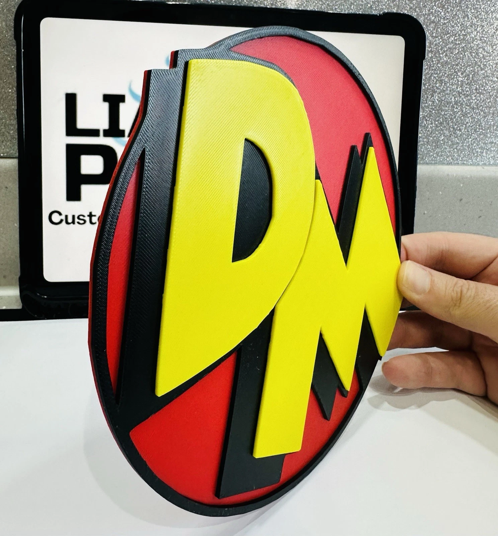 Decorative Danger Mouse DM Emblem Retro logo Sign Display