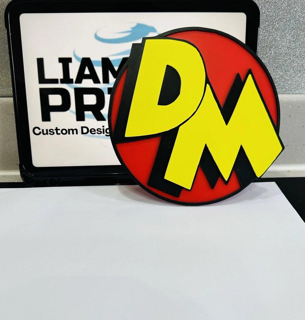 Decorative Danger Mouse DM Emblem Retro logo Sign Display