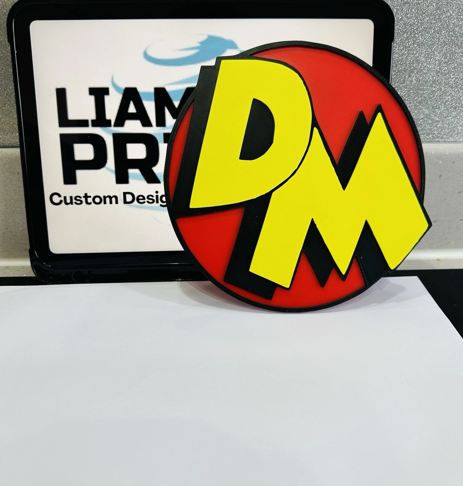 Decorative Danger Mouse DM Emblem Retro logo Sign Display