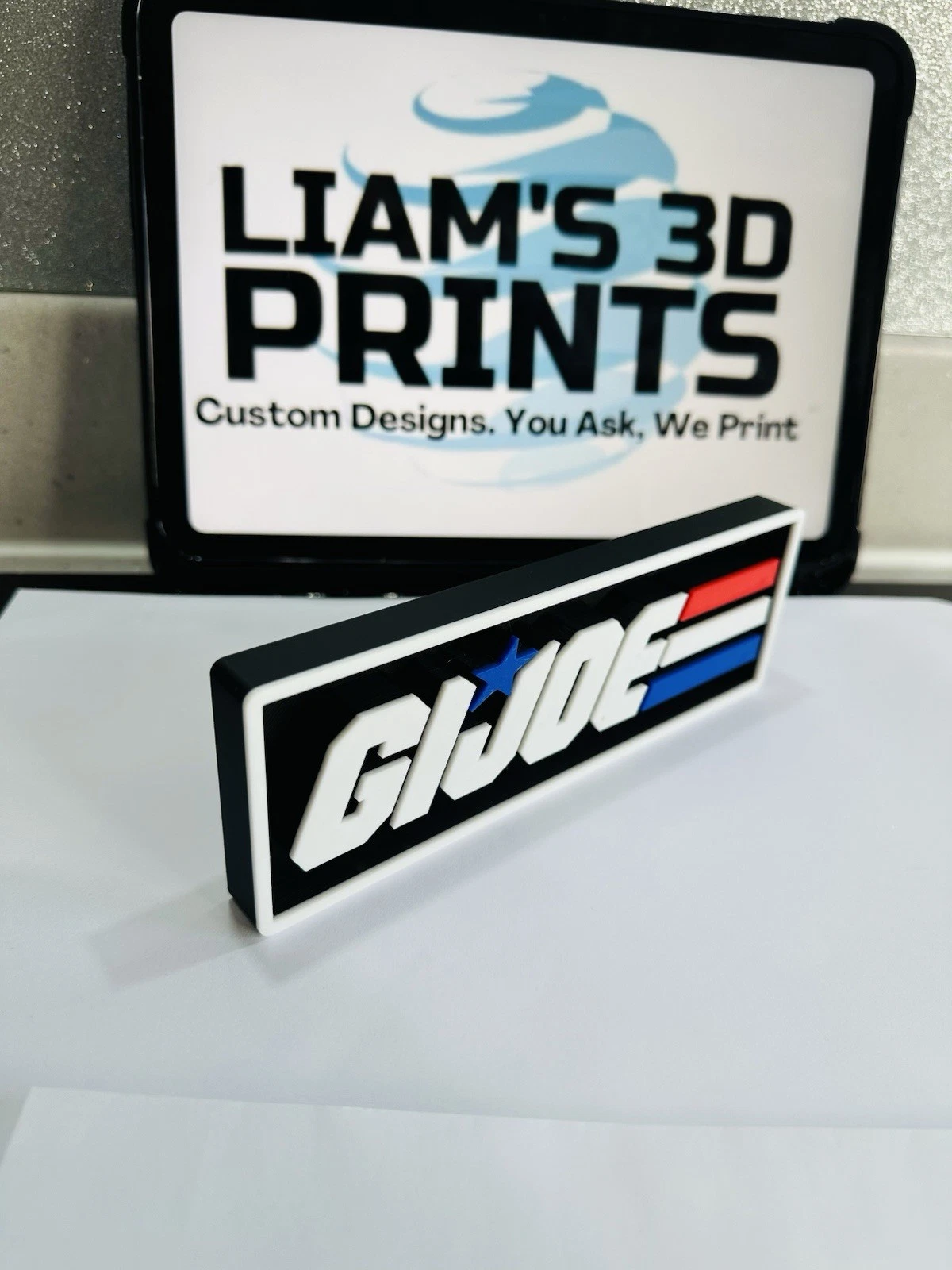 Decorative GI Joe Film Logo Sign Display Cinema small 17.5cm Large 22cm