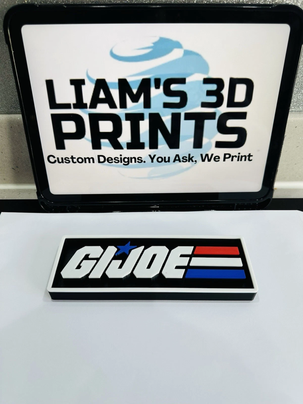 Decorative GI Joe Film Logo Sign Display Cinema small 17.5cm Large 22cm