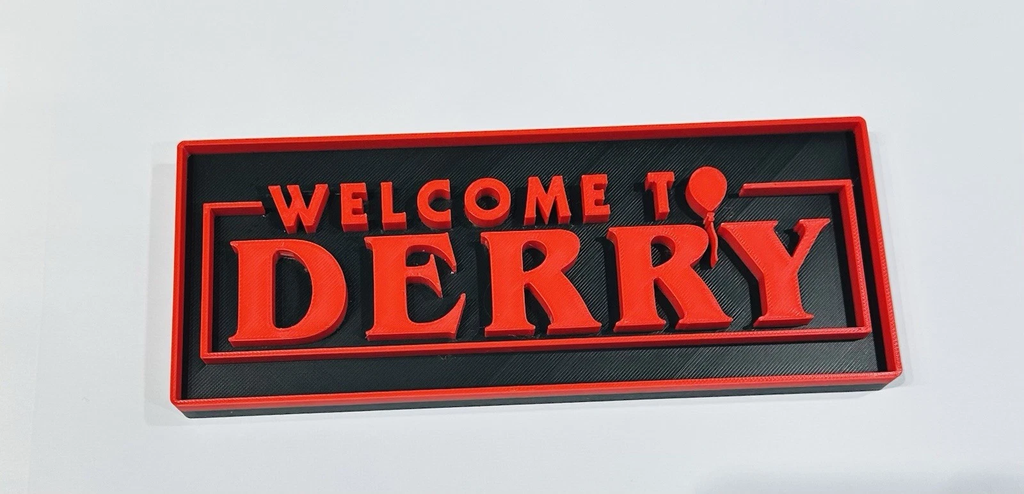 Decorative Welcome To Derry It Film TV logo Sign Display Pops Pennywise