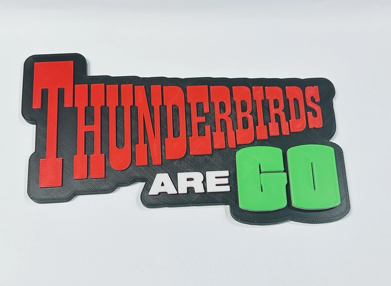 Decorative Thunderbirds Are Go TV Logo Retro Room Sign Display