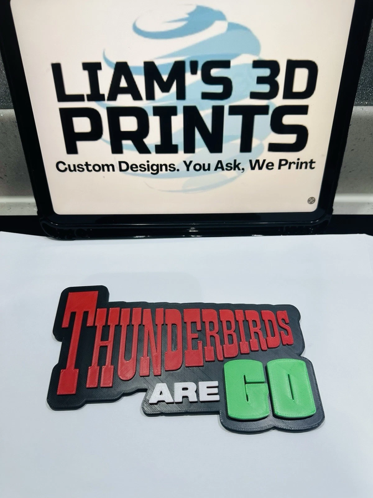 Decorative Thunderbirds Are Go TV Logo Retro Room Sign Display