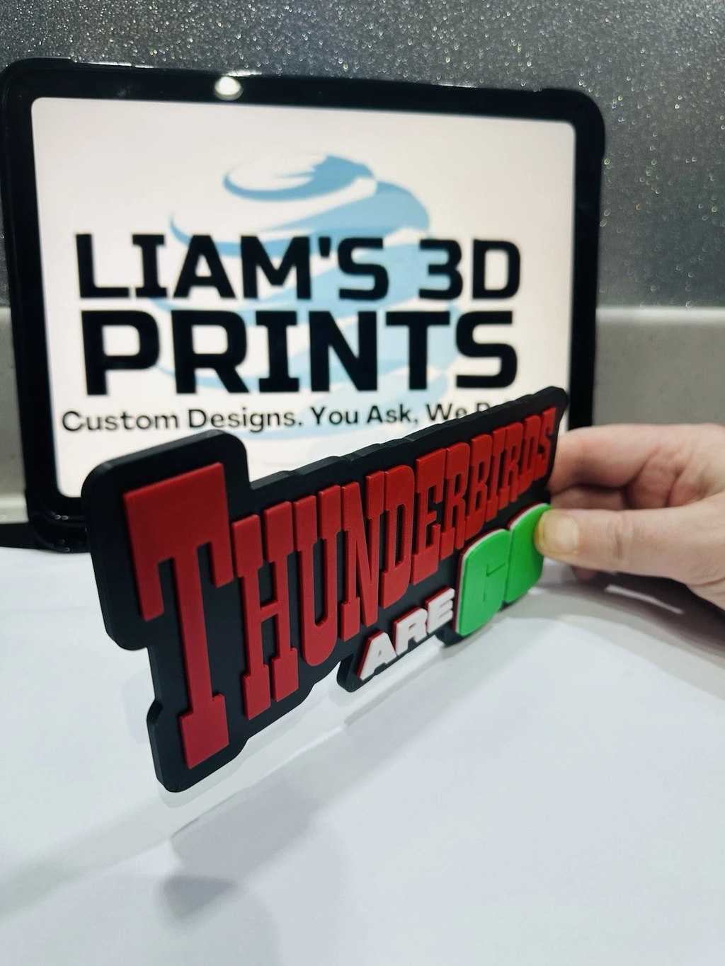 Decorative Thunderbirds Are Go TV Logo Retro Room Sign Display