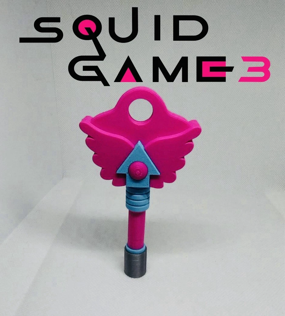 Decorative Squid Game 3 hide and seek key square circle triangle Nextflix
