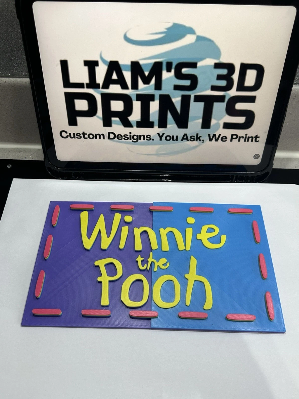 Decorative Winnie The Pooh Cartoon Classic Tv Film logo Sign Display game Pop