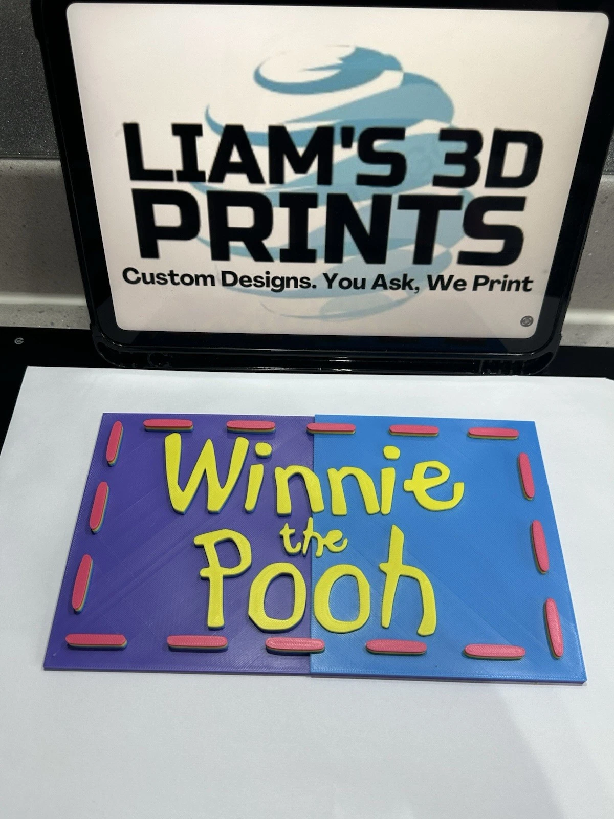 Decorative Winnie The Pooh Cartoon Classic Tv Film logo Sign Display game Pop