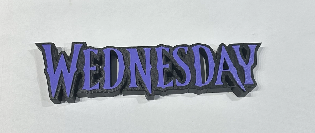 Decorative Wednesday Addams TV logo Sign Display Pops