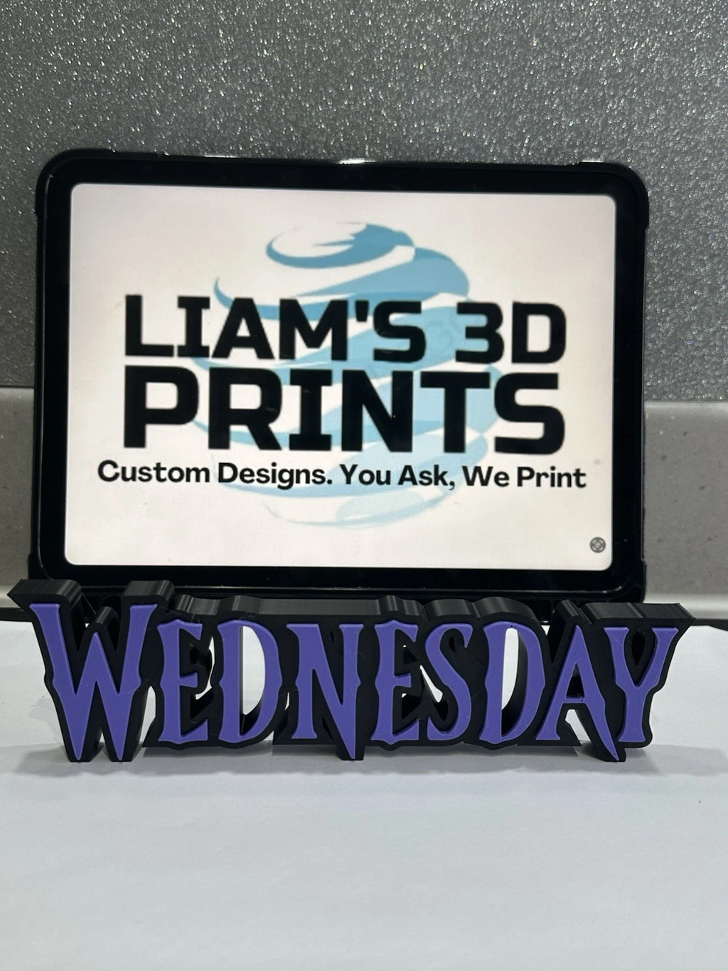 Decorative Wednesday Addams TV logo Sign Display Pops