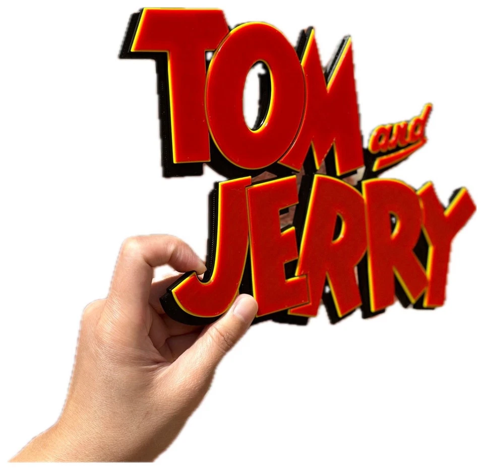 Decorative Tom And Jerry Cartoon logo Sign Display sizes small 16cm Large 25cm