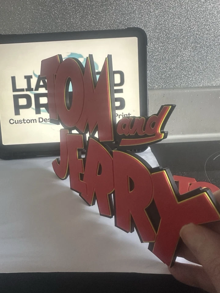 Decorative Tom And Jerry Cartoon logo Sign Display sizes small 16cm Large 25cm