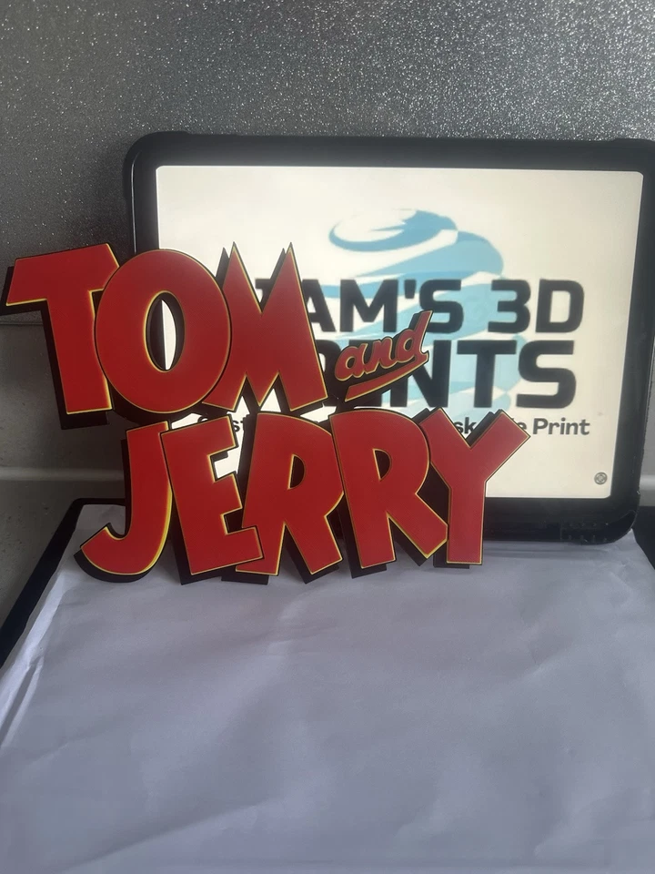 Decorative Tom And Jerry Cartoon logo Sign Display sizes small 16cm Large 25cm
