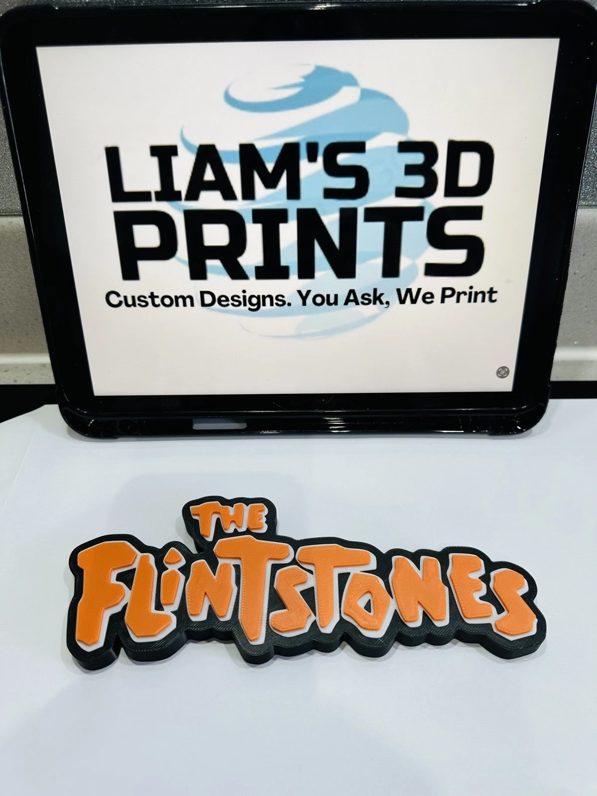 Decorative The Flintstones Cartoon logo Sign Display Self Standing