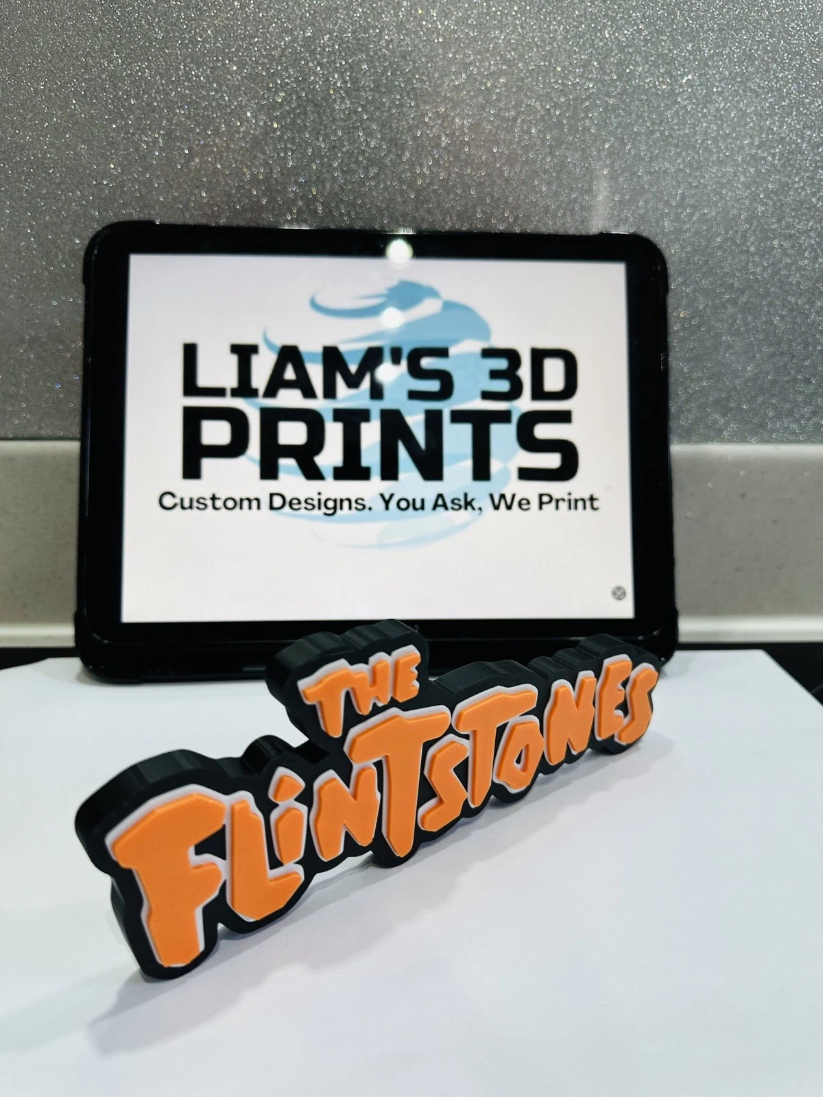Decorative The Flintstones Cartoon logo Sign Display Self Standing