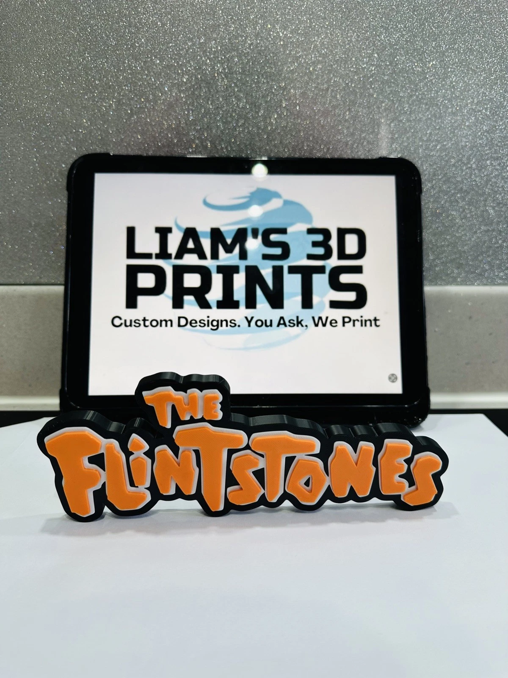 Decorative The Flintstones Cartoon logo Sign Display Self Standing