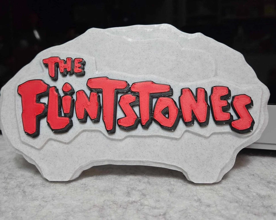 Decorative The Flintstones Cartoon Logo Room Sign Display