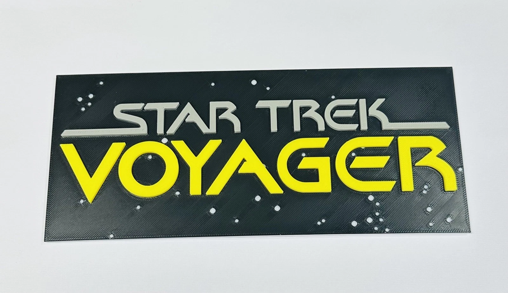Decorative Star Trek Voyager logo Sign Display Wall Room