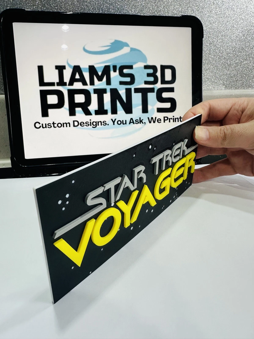 Decorative Star Trek Voyager logo Sign Display Wall Room