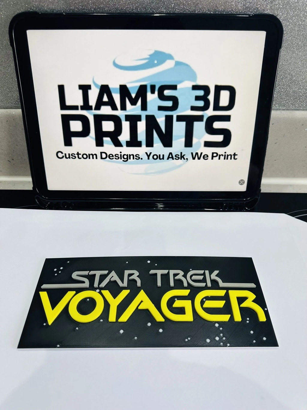 Decorative Star Trek Voyager logo Sign Display Wall Room