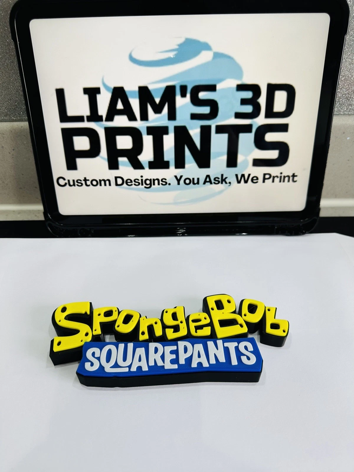 Decorative SpongeBob SquarePants Cartoon Self Standing logo Sign Display Pop