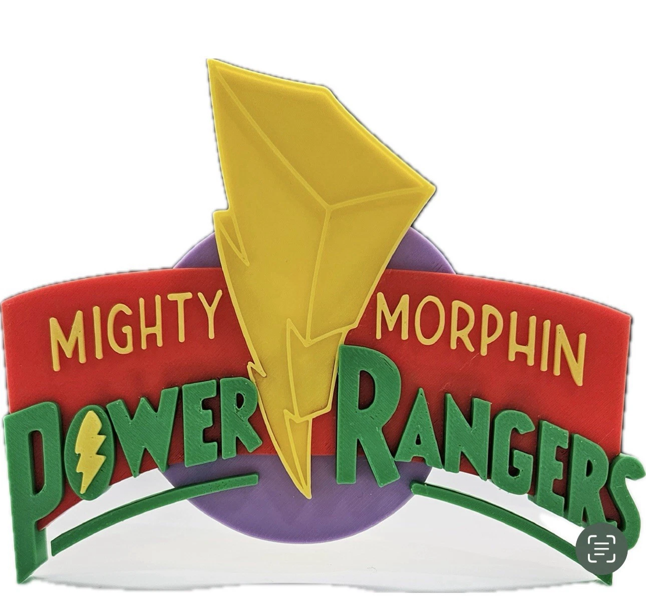 Decorative Mighty Morphin Power Rangers logo Sign Display Pops 3D TV