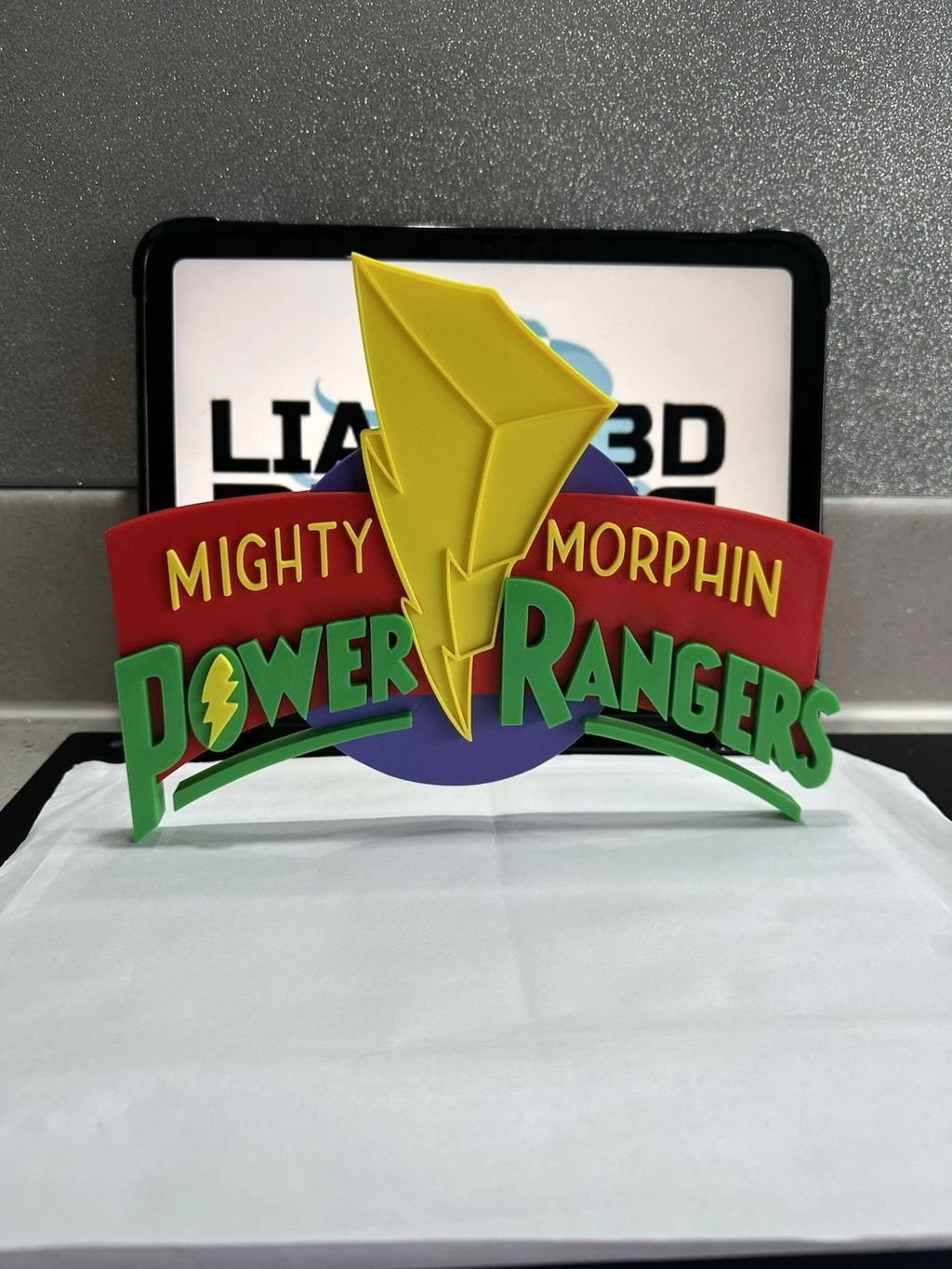 Decorative Mighty Morphin Power Rangers logo Sign Display Pops 3D TV