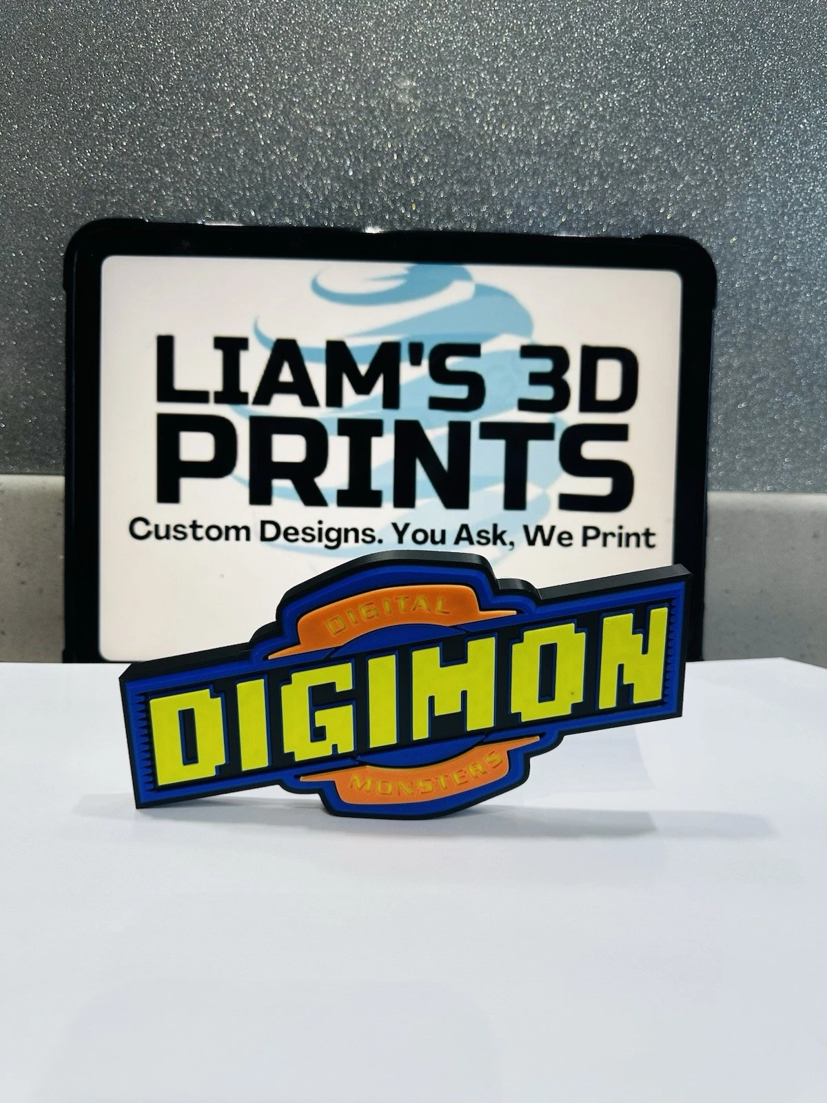 Decorative Digimon Standing logo Sign Display Pop