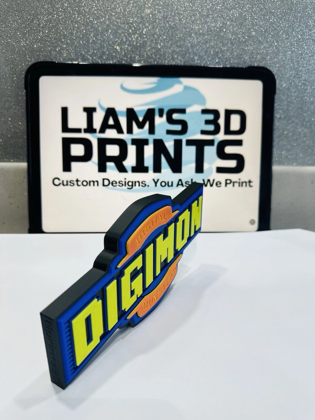 Decorative Digimon Standing logo Sign Display Pop