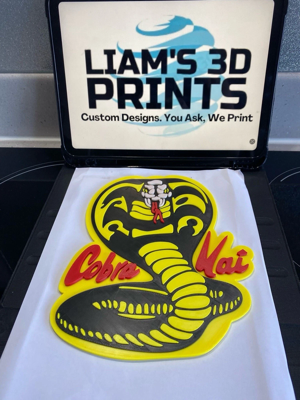 Decorative Cobra Kai Karate Kid 3D logo Sign Display Pops