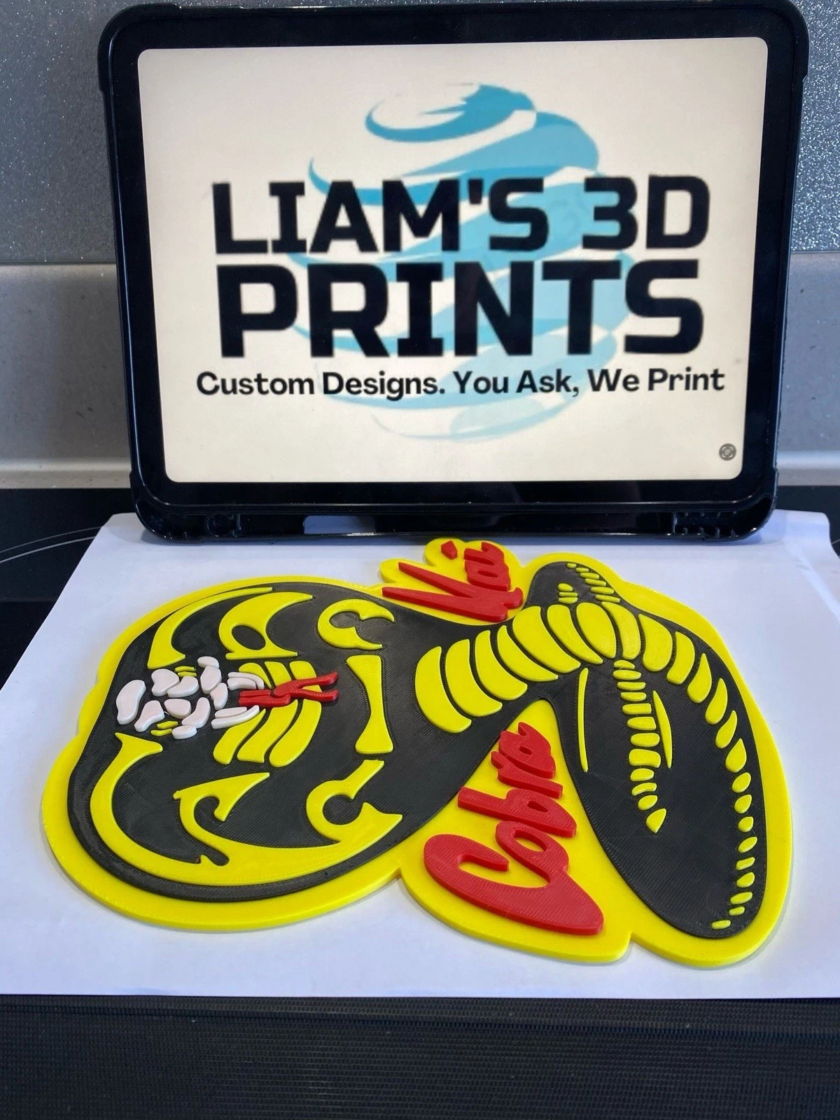 Decorative Cobra Kai Karate Kid 3D logo Sign Display Pops