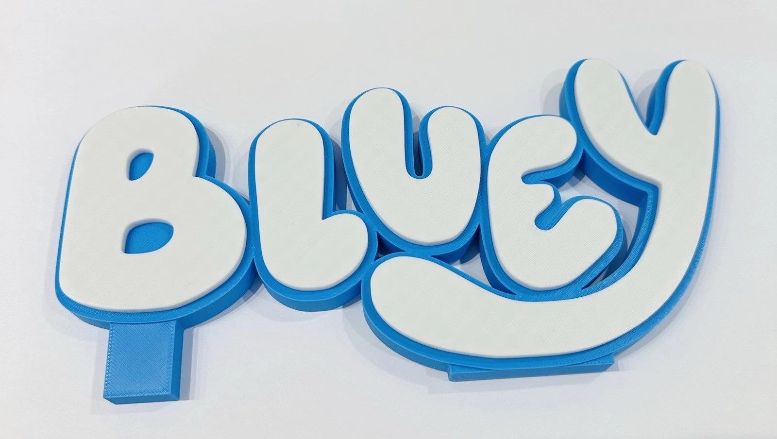 Decorative Bluey Tv logo Sign Display Self Standing