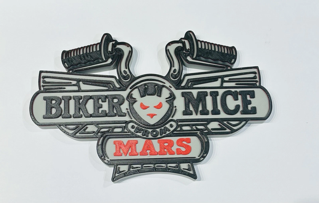 Decorative Biker Mice From Mars Self Standing TV Logo Retro Room Sign Display