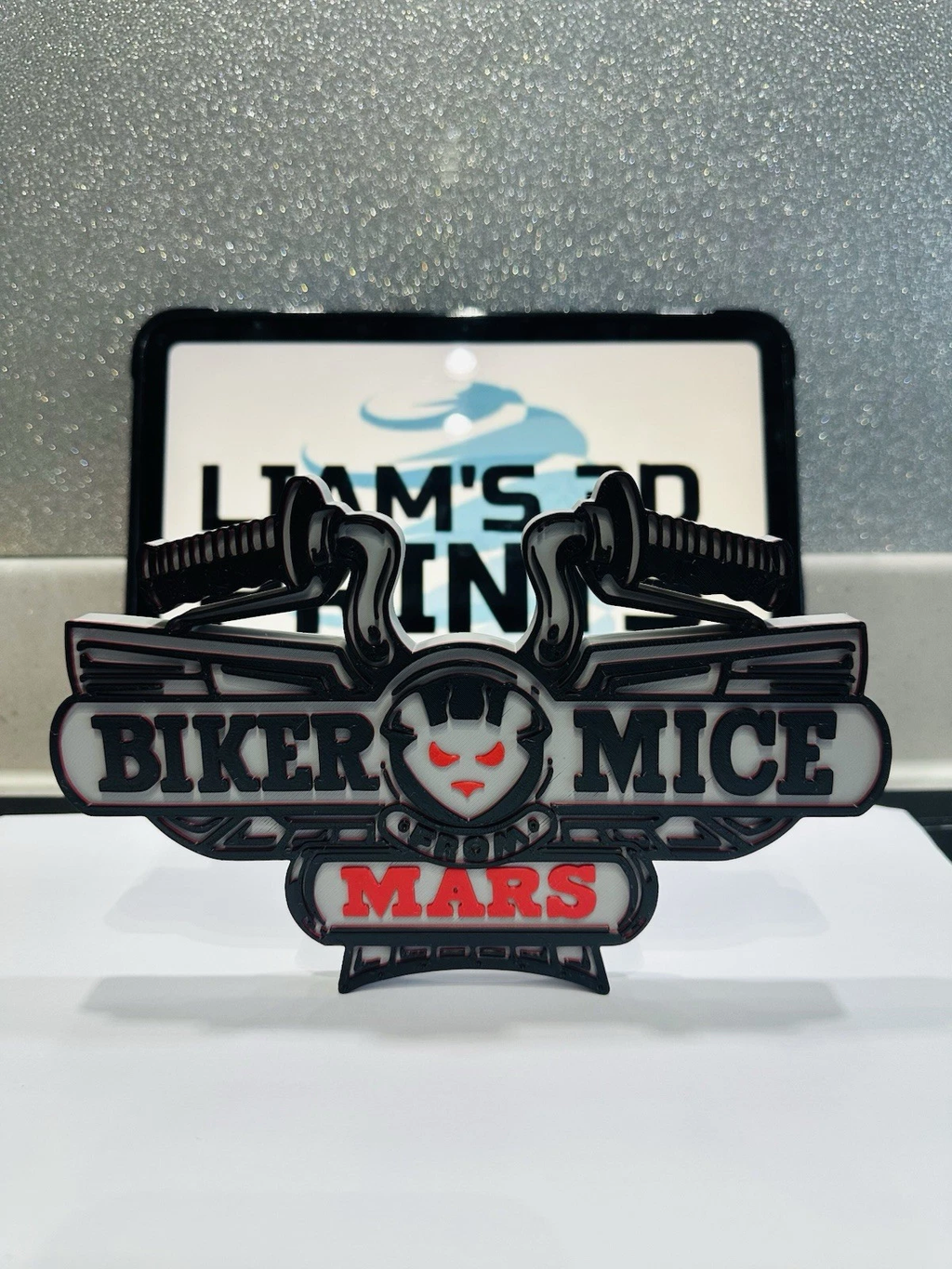 Decorative Biker Mice From Mars Self Standing TV Logo Retro Room Sign Display
