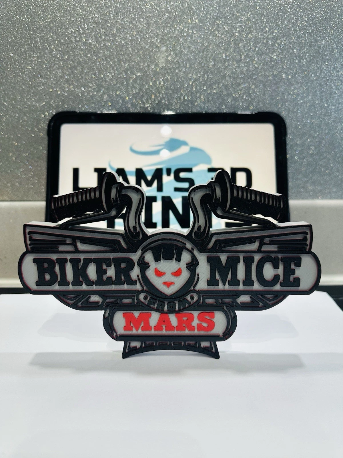 Decorative Biker Mice From Mars Self Standing TV Logo Retro Room Sign Display