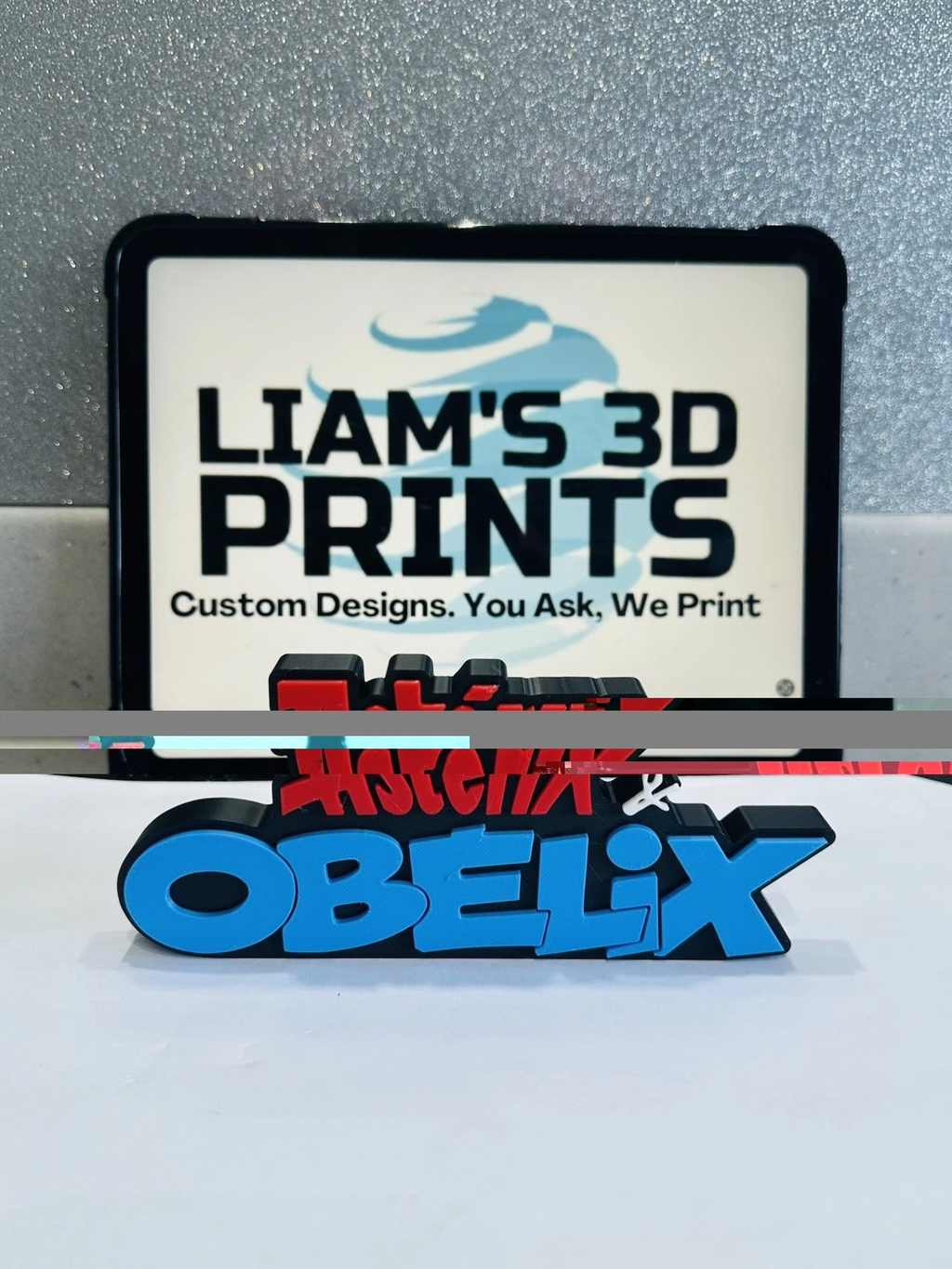 Decorative Asterix & Obelix TV logo Sign Display Pops