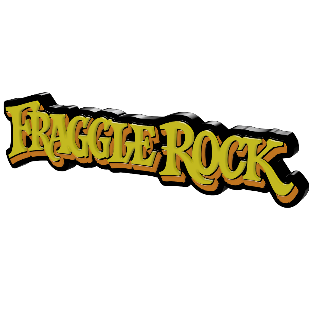Decorative Fraggle Rock Logo 3D Print Display Self Standing