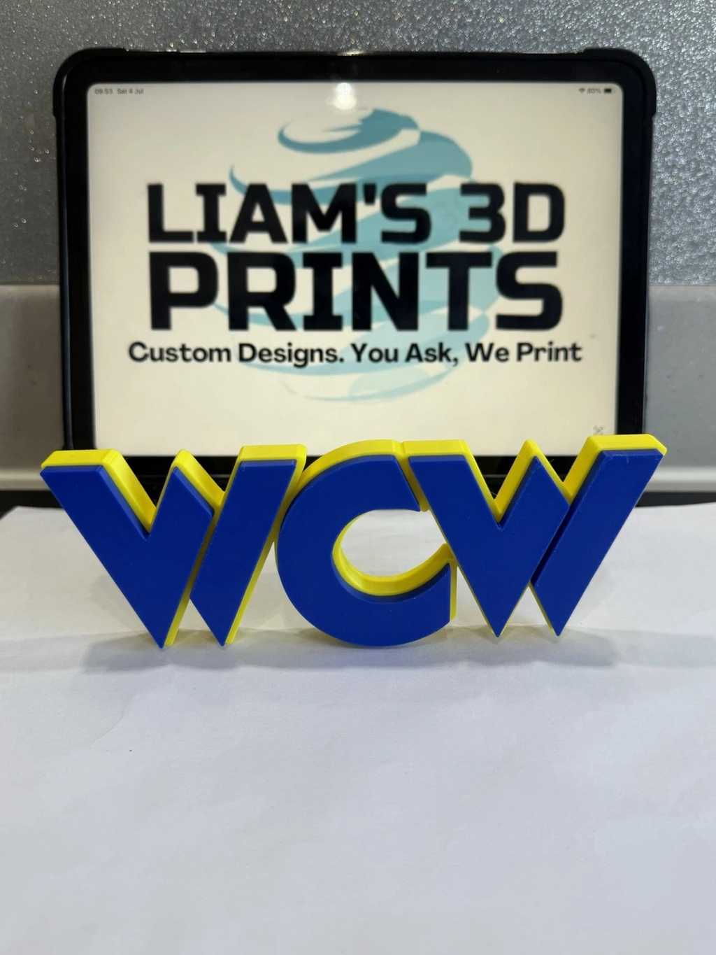 Decorative WCW Wrestling Self Standing Room Sign Display